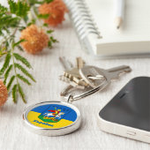 Ukraine und Kiewer Wappen, Ritterterterterb / У к Schlüsselanhänger (Seite)