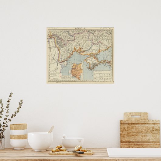 Ukraine und Moldau Poster (Küche)