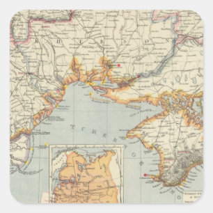 Ukraine und Moldau Quadratischer Aufkleber