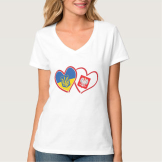 Ukraine und Polen - Flaggenhöre T-Shirt