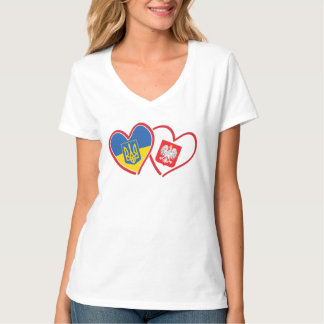 Ukraine und Polen - Flaggenhöre T-Shirt