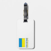 Ukraine und ukrainische Flagge Gepäckanhänger (Rückseite vertikal)