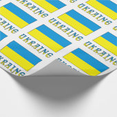 Ukraine und ukrainische Flagge Geschenkpapier (Ecke)