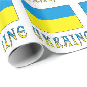 Ukraine und ukrainische Flagge Geschenkpapier (Rolleneckpunkt)