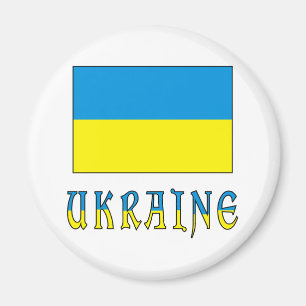 Ukraine und ukrainische Flagge Magnet