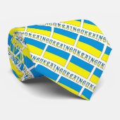 Ukraine und ukrainische Flagge mit Ihrem Namen Krawatte (Gerollt)