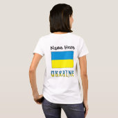 Ukraine und ukrainische Flagge Personalisiert T-Shirt (Schwarz voll)