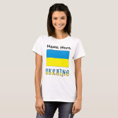 Ukraine und ukrainische Flagge Personalisiert T-Shirt (Vorne ganz)