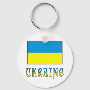 Ukraine und ukrainische Flagge Schlüsselanhänger