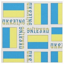 Ukraine und ukrainische Flagge Stoff