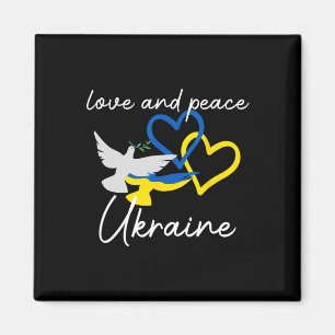 Ukraine Unterstützen Hoffnung Positivität Friedlic Magnet