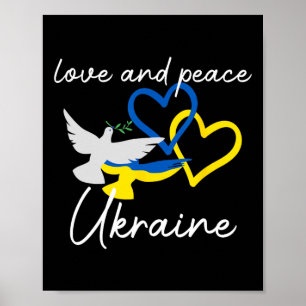 Ukraine Unterstützen Hoffnung Positivität Friedlic Poster
