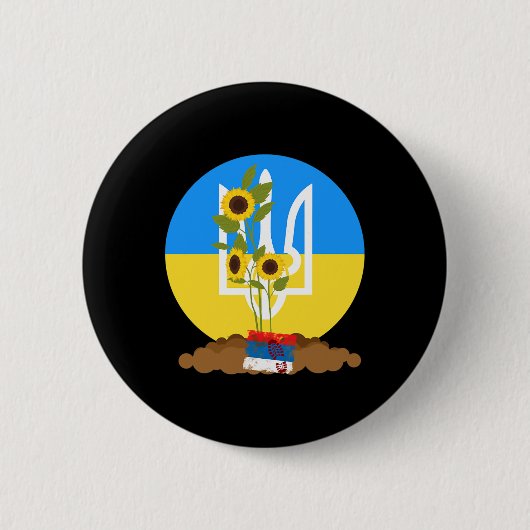 Ukraine Unterstützer Sonnenblumenkerne Steht mit d Button (Vorderseite)