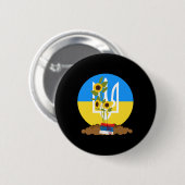Ukraine Unterstützer Sonnenblumenkerne Steht mit d Button (Vorne & Hinten)