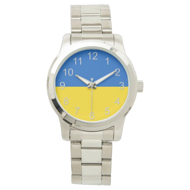Ukraine unterstützt Anti-Kriegsschauspielbeobachtu Armbanduhr (Vorderseite)