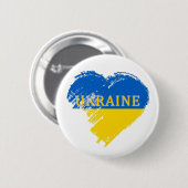 Ukraine unterstützt Anti-War Pray Dove Button (Vorne & Hinten)