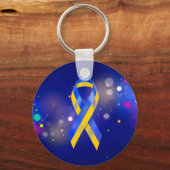 Ukraine unterstützt blaugelbes Sensibilisierungsba Schlüsselanhänger (Vorderseite)