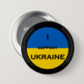 Ukraine unterstützt Button (Vorne & Hinten)