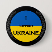 Ukraine unterstützt Button (Vorderseite)