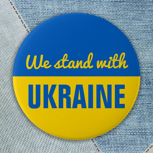 Ukraine unterstützt Peace Blue Yellow Ukrainische Button