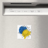 Ukraine unterstützt Sonnenblumen Magnet (In Situ (Geschirrspüler))