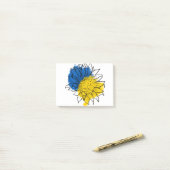 Ukraine unterstützt Sonnenblumen Post-it Klebezettel (Auf Schreibtisch)