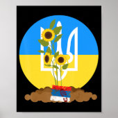 Ukraine unterstützt Sonnenblumensaat mit der Ukrai Poster (Vorne)