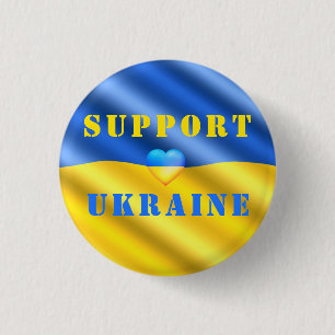 Ukraine - Unterstützung der Freiheit - Frieden - u Button