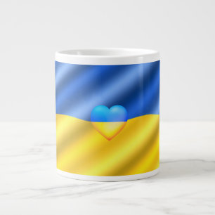 Ukraine - Unterstützung - Frieden - ukrainische Fl Jumbo-Tasse