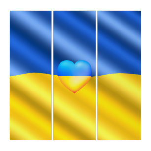 Ukraine - Unterstützung - Frieden - ukrainische Fl Triptychon