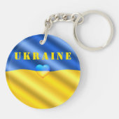 Ukraine - Unterstützung - Friedensfreiheit - ukrai Schlüsselanhänger (Rückseite)