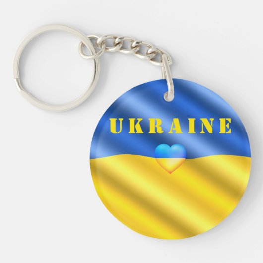 Ukraine - Unterstützung - Friedensfreiheit - ukrai Schlüsselanhänger (Vorderseite)
