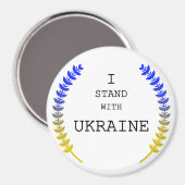 Ukraine Unterstützung .Ich stehe mit der Ukraine!! Magnet (Vorderseite/Rückseite)