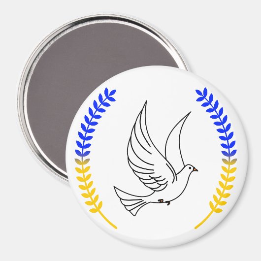 Ukraine Unterstützung .Ich stehe mit der Ukraine!! Magnet (Vorderseite/Rückseite)