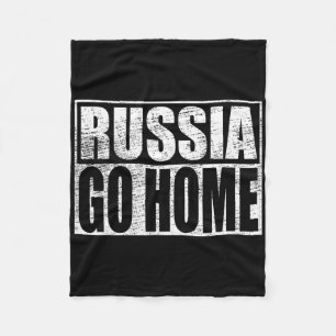 Ukraine Unterstützung Russland Geh Nach Hause Meme Fleecedecke