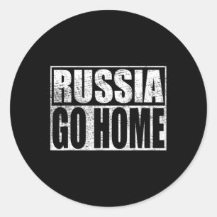 Ukraine Unterstützung Russland Geh Nach Hause Meme Runder Aufkleber