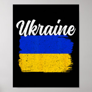 Ukraine Unterstützung Ukraine-Flagge Freiheit Soli Poster