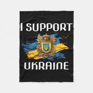 Ukraine Unterstützungsflagge und Symbol Ukrainisch Fleecedecke