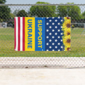 Ukraine USA Amerikanische Sonnenblumen Unterstützu Banner (Insitu)