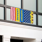 Ukraine USA Amerikanische Sonnenblumen Unterstützu Banner (Äußeres Gebäude)