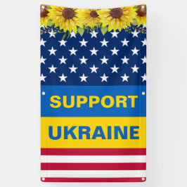 Ukraine USA Amerikanische Sonnenblumen Unterstützu Banner