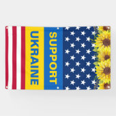 Ukraine USA Amerikanische Sonnenblumen Unterstützu Banner (Horizontal)