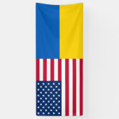 Ukraine USA Amerikanisches Flaggenpatentiotikum  Banner (Vertikal)