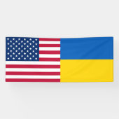 Ukraine USA Amerikanisches Flaggenpatentiotikum  Banner (Horizontal)