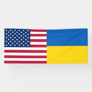 Ukraine USA Amerikanisches Flaggenpatentiotikum  Banner