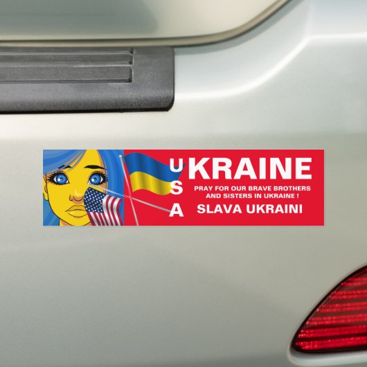 UKRAINE USA AUTOAUFKLEBER (Auf Auto)