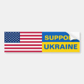Ukraine USA Flag Solidarność Patriotic Autoaufkleber (Vorne)