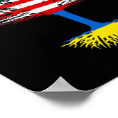 Ukraine USA Flagge Ukrainische Roots US-Bürger Poster (Ecke)