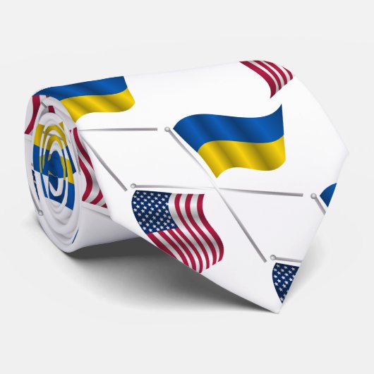 UKRAINE USA KRAWATTE (Gerollt)
