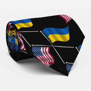UKRAINE USA NECK TIE KRAWATTE